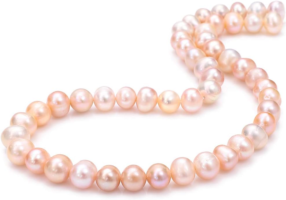 BEADIA Natural Pearl Beads Side Hole 7-8mm Purple Freshwater Cultured Loose Gemstone Beads for DIY Jewelry Making 13.8''/Strand