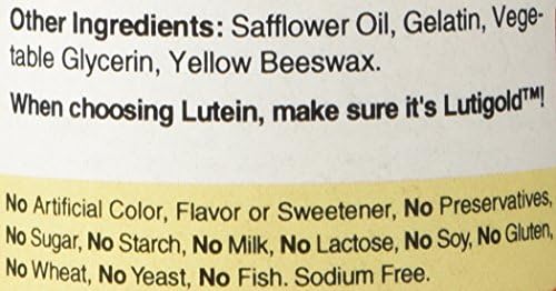 Puritan's Pride Premium Lutigold™ Lutein Carotenoid 40mg with Zeaxanthin