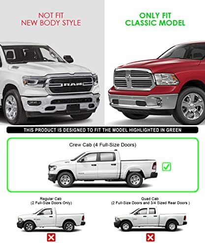 APS Drop Steps Running Boards Compatible with Ram 1500 2009-2018 Crew Cab & Ram 2500 3500 2010-2026 | Stainless Steel Side Steps Nerf Bars