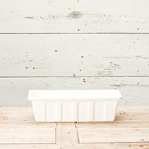 Root & Vessel Poly-Pro Plastic Flower Box Planter, White, 30-Inch