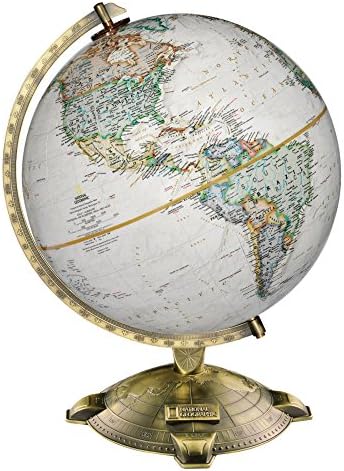 Replogle Allanson, Antique Ocean, National Geographic Cartography, Up-to-Date and Detailed, Desktop Globe, Raised Relief
