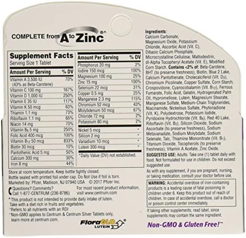 Centrum Silver Women's Multivitamin Supplement, 65 Count, Pack of 2