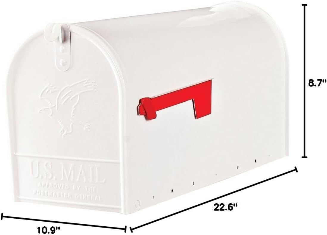 Gibraltar E11600W00 Elite Large Mailbox, White