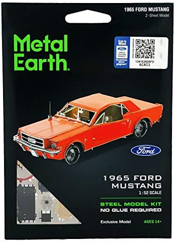 Fascinations Metal Earth 1965 Ford Mustang Red 3D Metal Model Kit