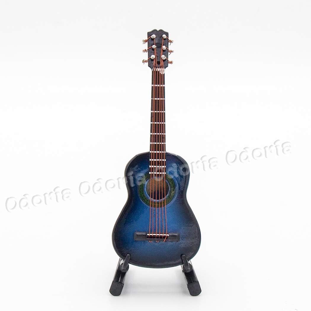 Odoria 1/12 Miniature Guitar Dollhouse Musical Instruments Accessories, Blue
