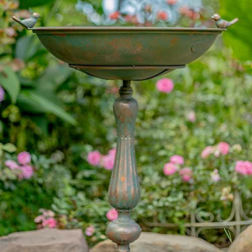 Zaer Ltd. Pedestal Style Birdbath (Blue)