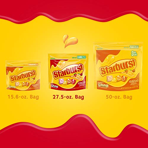 STARBURST Original Full Size Fruit Chews Chewy Candy Bulk 36 Packs, 2.07 oz | Soft fruit chews in full size packs, great for birthdays, desserts, road trips and pantry snacking, lunch box, bulk candy