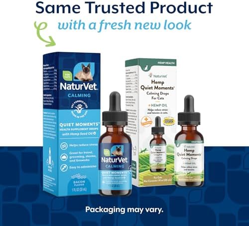 NaturVet Quiet Moments Calming Plus Melatonin Cat Supplement - 50 Count | Calming Aid for Cats - Reduce Stress, Pet Storm Anxiety, Motion Sickness - Great for Grooming, Separation and Travel