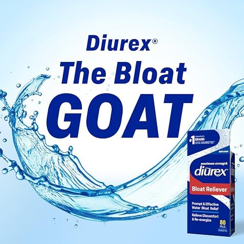 Diurex Ultra Re-Energizing Water Pills - Relieve Water Bloat - Feel Better & Less Heavy - 80 Count | Promptly relieves water & belly bloat, discomfort