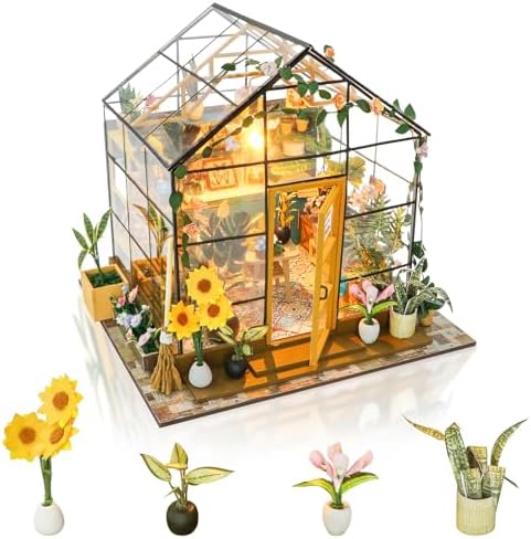 GuDoQi DIY Miniature Dollhouse Kit with Furniture, Tiny House kit 1:24 Scale, Need to Assemble Around 30 Hours