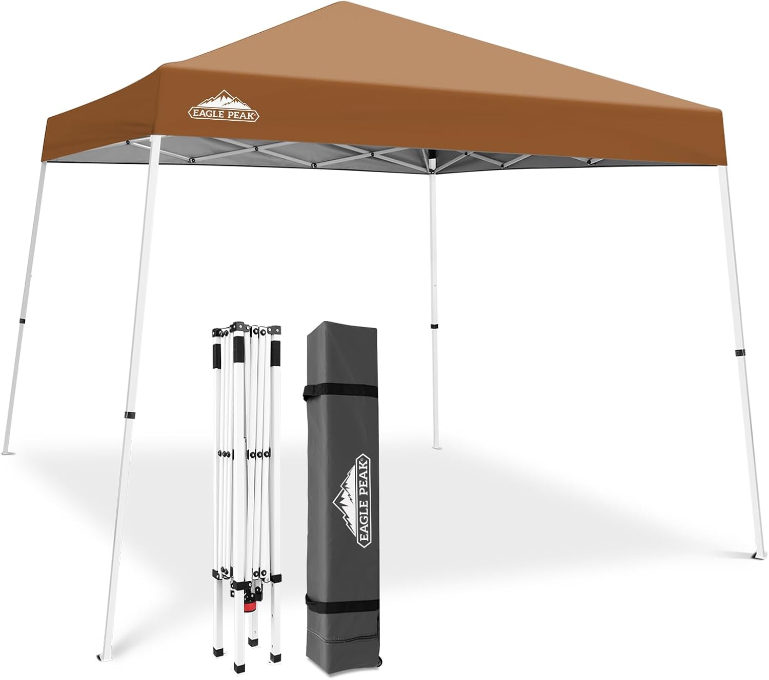 EAGLE PEAK 10x10 Slant Leg Pop Up Canopy Tent, Blue