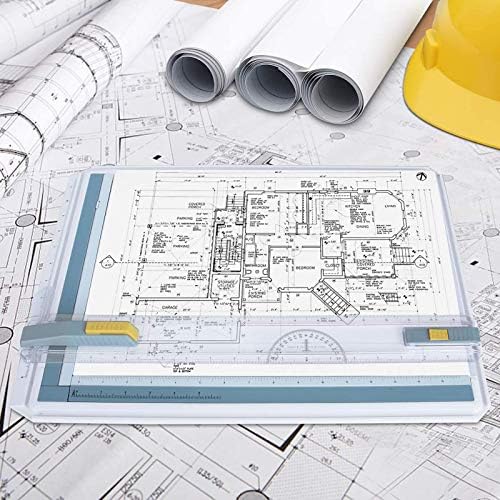 Frylr Inch A3 Drawing Board Drafting Table Multifunctional Drawing Board Table with Clear Rule Parallel Motion and Angle Adjustable Measuring System