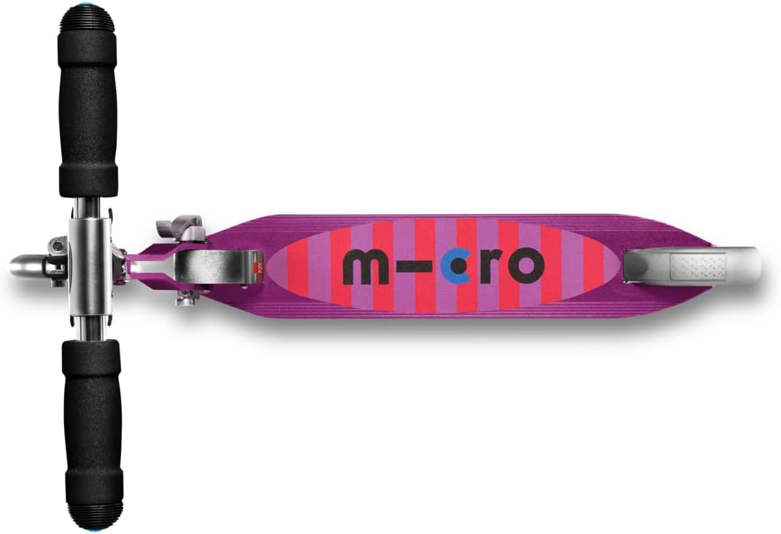 Micro Kickboard | Sprite Foldable LED Scooter for Ages 6+ | Children up to 220 lbs | 2 Wheel | Travel Ready | Adjustable T Bar | Smooth Ride