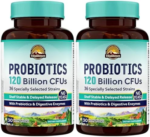 VITALITOWN Probiotics 120 Billion CFUs | 36 Strains