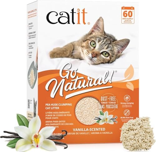 Catit Go Natural Pea Husk Clumping Cat Litter, 12.3 lb, Natural