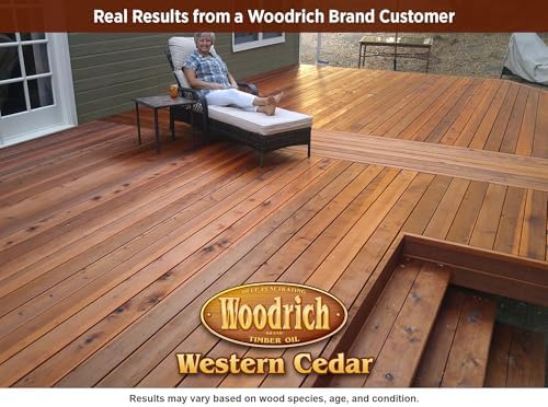 Timber Oil Deep Penetrating Stain for Wood Decks, Fences, Siding, and Log Cabins - 1 Gallon, Western Cedar (Covers 150 sq. ft.)
