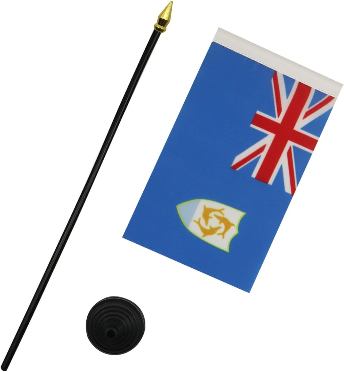 AZ FLAG Nicaragua Table Flag 4x6 in 100D Polyester Plastic Base | Indoor use Nicaraguan 15x10 cm desk flag stitched finish with reinforced edges with plastic pole and gold finial