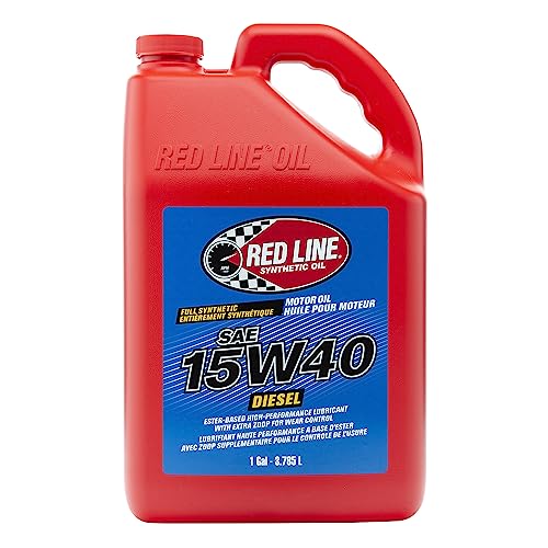 Red Line 21405 15W40 Synthetic Diesel Motor Oil - 1 Gallon (4 Pack)