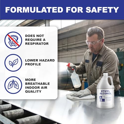 Ethyl Alcohol (Ethanol) 95% Denatured – 1 Gallon – High Purity Multi-Use Solvent – Lab, Electronics