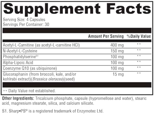 XYMOGEN NeuroActives BrainSustain - Brain Health Support with Phosphatidylserine & CoQ10 - Vegetarian, Gluten-Free & Non-GMO - 240 Capsules