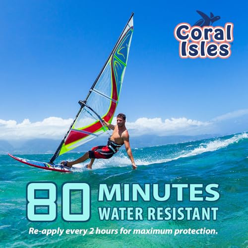 Coral Isles SPF 50 Sunscreen Pump Reef Compliant Broad Spectrum 128 Fl Oz