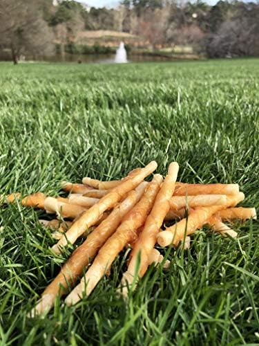 Rena's Recipe Chicken Twisty Sticks Chicken Wrapped Dog Treats, 8 oz | Rawhide-Free Chicken Wrapped Soft Chews with Glucosamine for Joint Support