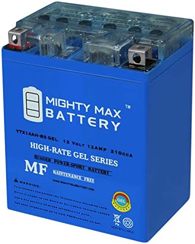 Mighty Max Battery YTX14AH-BS Gel 12V 12Ah Battery for Polaris 500 All Models 1999-2012