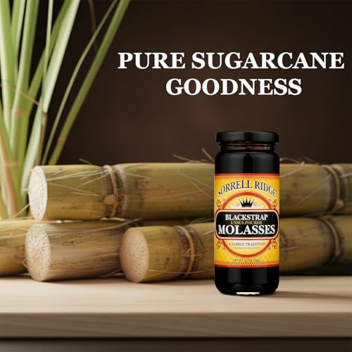 Sorrell Ridge Blackstrap Molasses 12 oz Jar | Unsulphured, Rich Robust Flavor, Good Source of Calcium & Potassium; Classic Baking Sweetener for Cookies