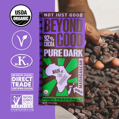 Beyond Good Organic 92% Dark Chocolate Bar, 2.64 OZ