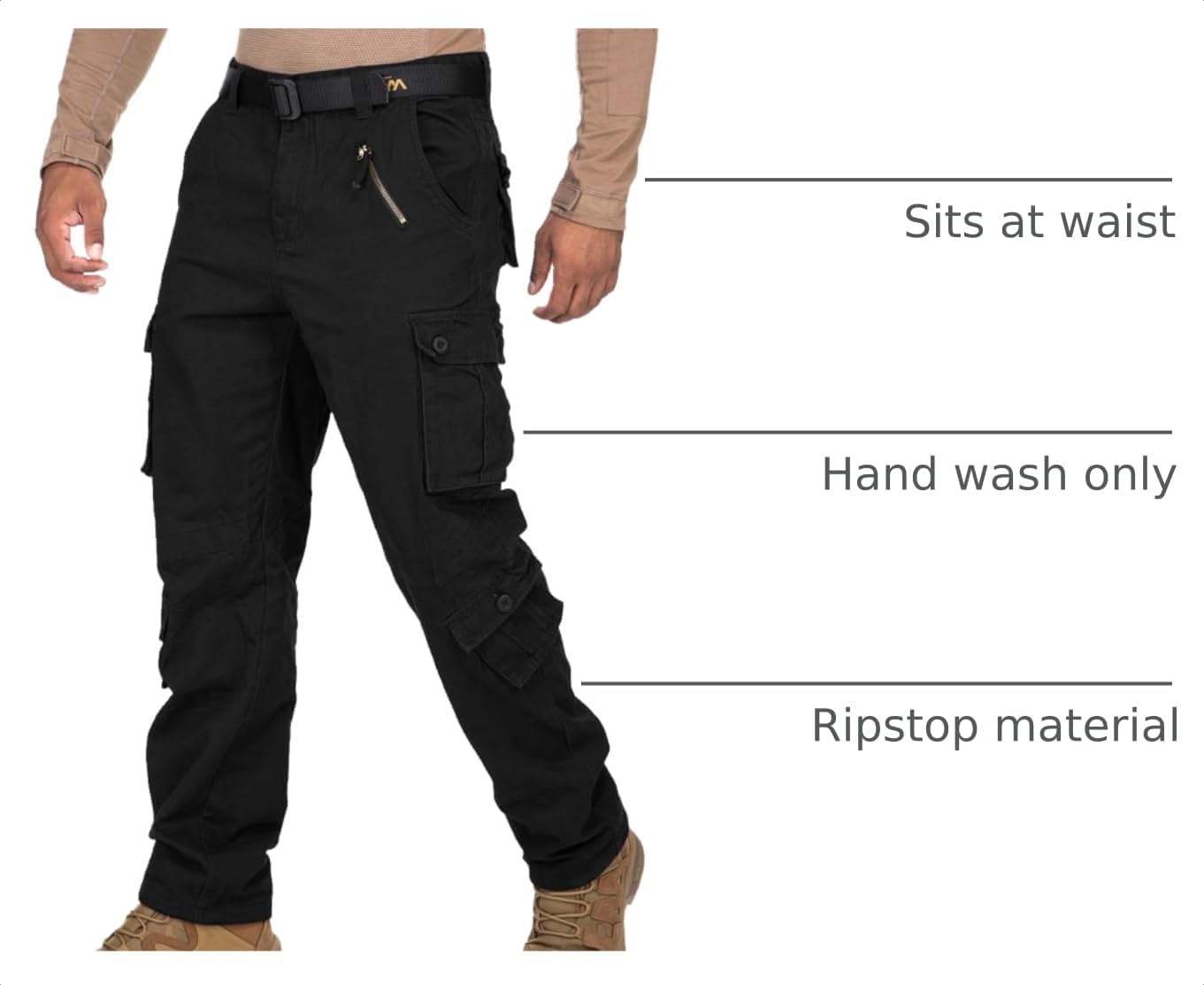 Mens Cargo Pants Camo Work Tactical Rip Stop BDU Casual Army Military Pants | 100% Cotton,Wear Resistant,Breathable,Sweat-absorbent,Men's Wild Cargo Pants with 8 Pockets,Relaxed Loose Fit Hiking Pants