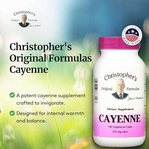 Christopher's Original Formulas Cayenne Formula, Natural Herbal Supplement, 100 Caps
