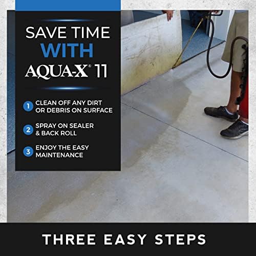 1 Gal. AQUA-X 11 Clear Penetrating Concrete Sealer & Stone | Natural Finish | Professional Grade | Indoor & Outdoor | Fast Dry and Long Lasting Protection