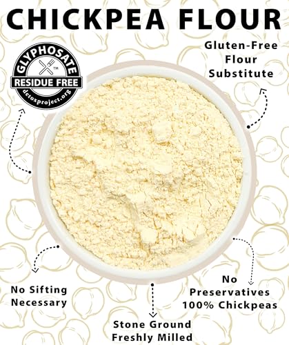 Palouse Brand Certified Glyphosate Residue Free Chickpea Flour | 3 LBS | Family Farmed in Washington State | Unbleached | Non-GMO Project Verified
