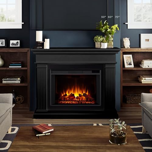 Real Flame Centennial Grand Electric Fireplace with Mantel for Living Room or Bedroom, Replaceable Fireplace Insert Heater