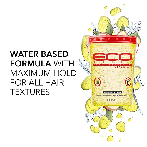 Eco Style Gel Olive Oil Styling - Adds Shine and Tames Split Ends - Delivers Moisture to Scalp - Nourishes And Repairs - Provides Weightless and Superior Hold - Ideal for all Hair - 8 oz
