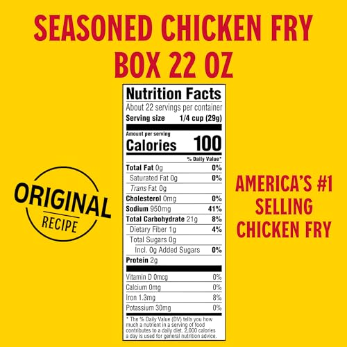 Louisiana Fish Fry Seasoned Chicken Fry Batter, 22 oz | Seasoned Chicken Fry Batter, 22 oz, seasoned coating mix for crispy fried chicken, tenders
