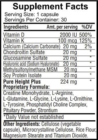 PureHeight Plus #1 Doctor Recommended Height Enhancement Supplement - Growth Vitamins for Kids