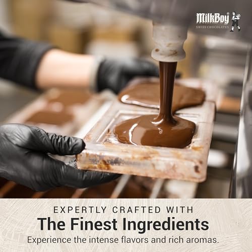 MilkBoy Swiss Chocolates Chocolate Bar Variety Flavors - 3 oz, 5 Pack | Includes milk, dark, white bourbon vanilla, caramel sea salt & almond flavors. Rainforest Alliance certified cocoa. Kosher.