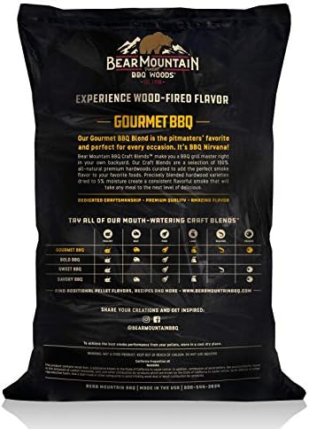 BEAR MOUNTAIN Premium BBQ WOODS FK90 Craft Blends All Natural Smoky Hardwood Gourmet Blend Smoker Pellets, 20 Pound Bag