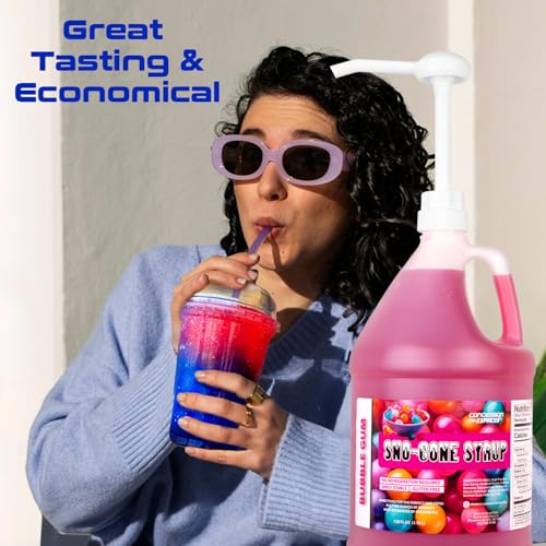 Mix & Match Sno-Cone Syrup with Pumps Loads Of Flavors (Four Gallons)