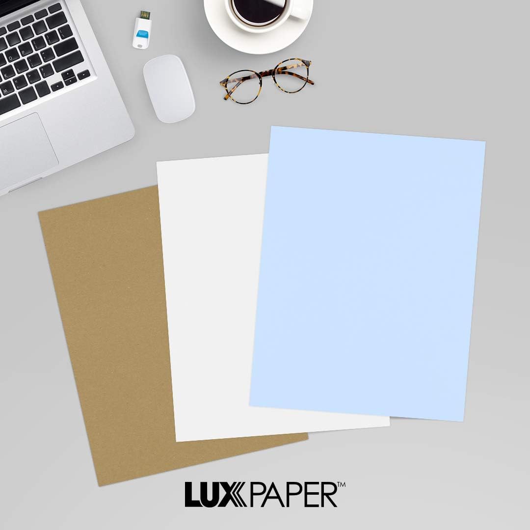 LUXPaper 8.5" x 11" Paper | Letter Size | White | 80lb. Text | 100% Recycled | 50 Qty