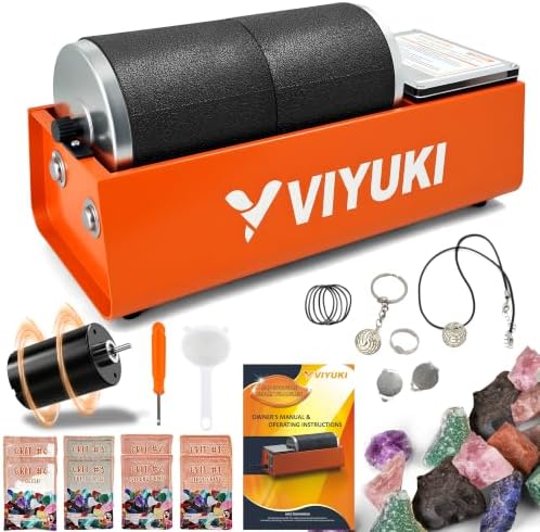 Professional Rock Tumbler Kit -6LB Rock Polisher(Double Barrel)