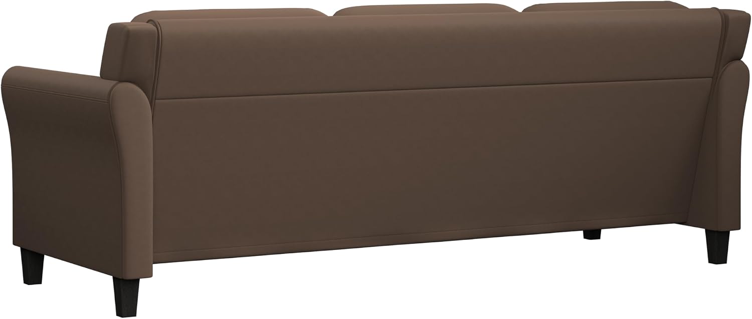 Studio Living Harrington 57.9" Loveseat, Transitional Modern, Pocket Coil Comfort, Easy Assembly, Microfiber Fabric, Dark Grey