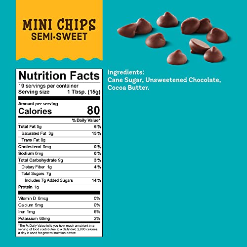 Enjoy Life Semi-Sweet Mini Chocolate Chips, Baking Chocolate Chips Bundle, Vegan, Dairy Free, Gluten Free, Nut Free, Kosher, Soy Free Allergy Friendly