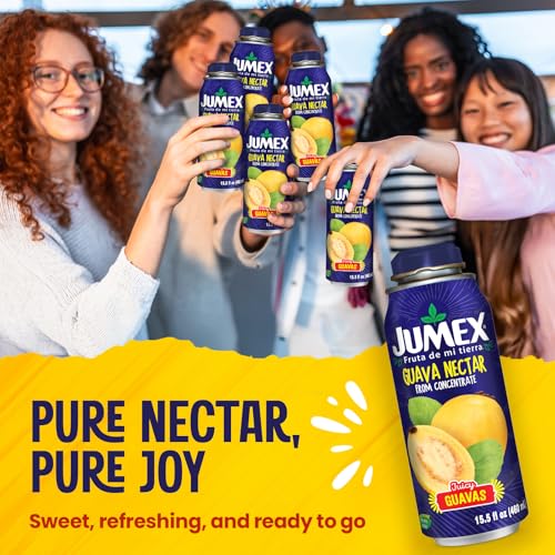 Jumex Mango Nectar Lata Botella - Made with Fresh Fruit Puree - Mango Juice Concentrate for Tropical Fruit Smoothie Mix, Cocktail Mixers & Kids Beverages - 15.5oz, 12 Pack Resealable Juice Bottles