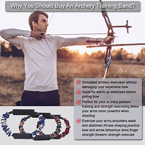 KIKIGOAL Archery Band Archery Exerciser Bow Trainer Strength Training for Reflex Bow Compound Bow Shooting