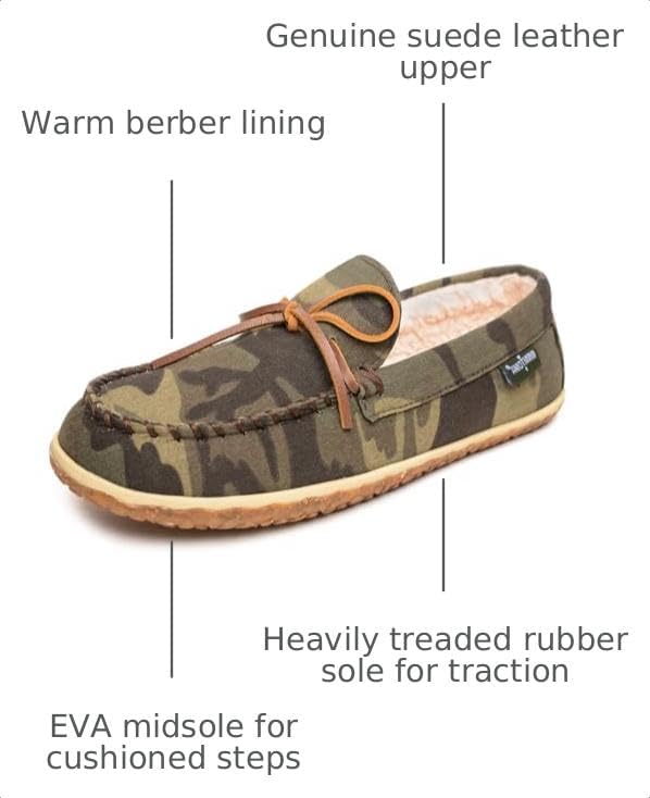 Minnetonka Men's Tomm Suede Leather Moccasins
