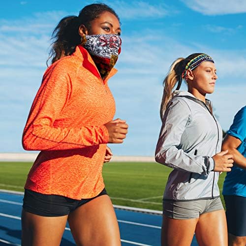 6 Pieces African Scarf African Bandanas Face Covering Unisex Boho Neck Gaiter Balaclava Head Wrap for Motorcycling Outdoor Use