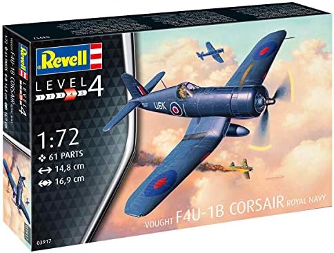 Revell 03917, Vought F4U-1B Corsair Royal Navy, 1: 72 Scale Plastic Model