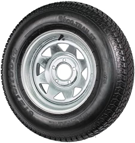 eCustomrim Trailer Tire Rim Assembly ST215/75D14 14 Inch Load Range C 5 Lug | 6 Ply Bias Tire
